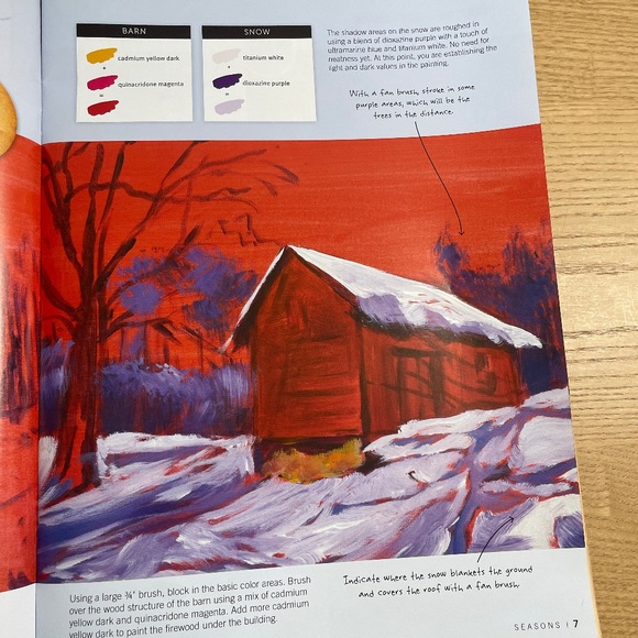 How to Draw & Paint Seasons David Lloyd Glover Acrylic Art Book Step by Step - Picture 4 of 7